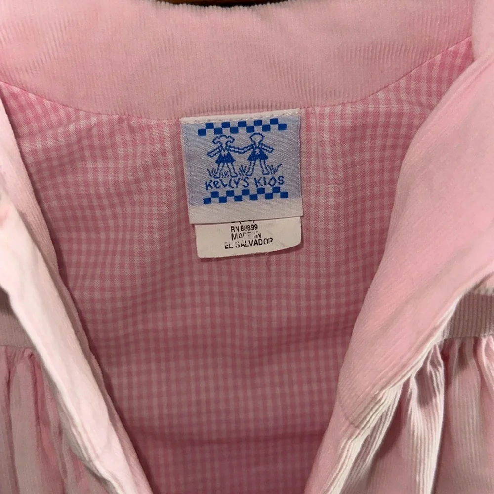 Kelly’s Kids Fine Cord Pink Corduroy Coat Jacket, Size 5-6